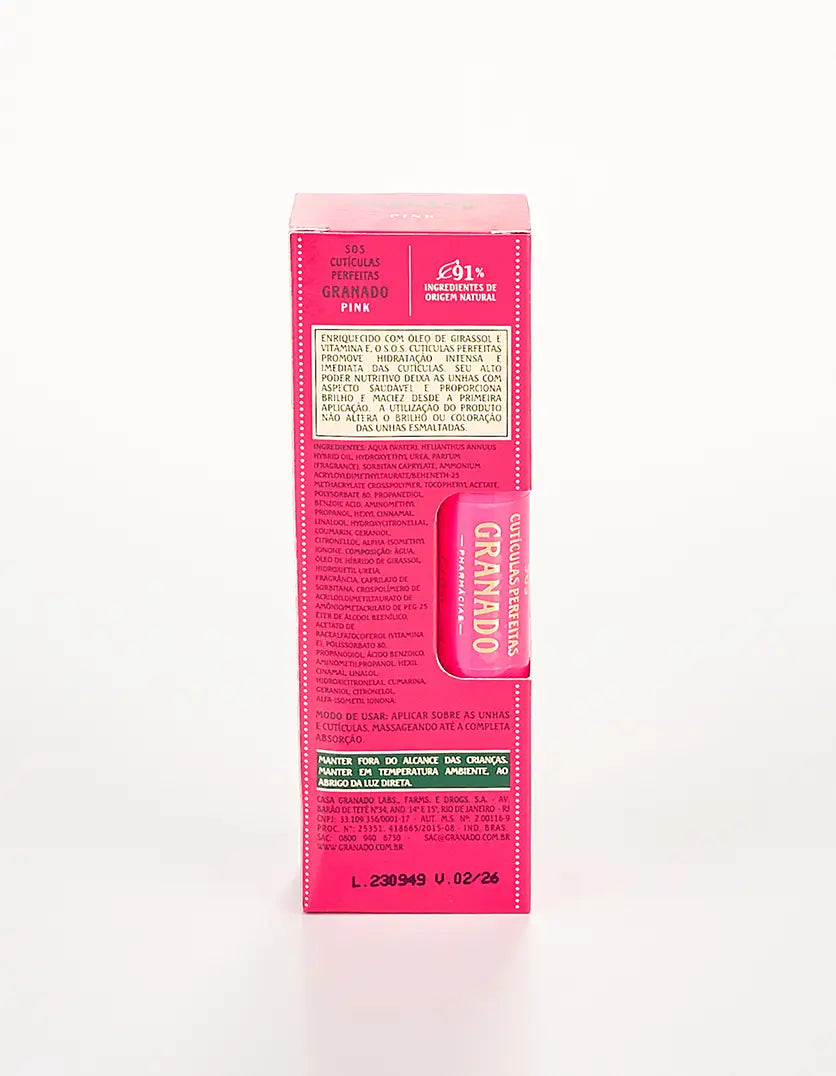 SOS Cutículas Perfeitas Pink 3,5g